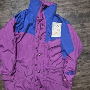 Purple and Blue The North Face Jacket